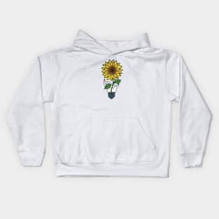 Sunflower in a light bulb Kids Hoodie